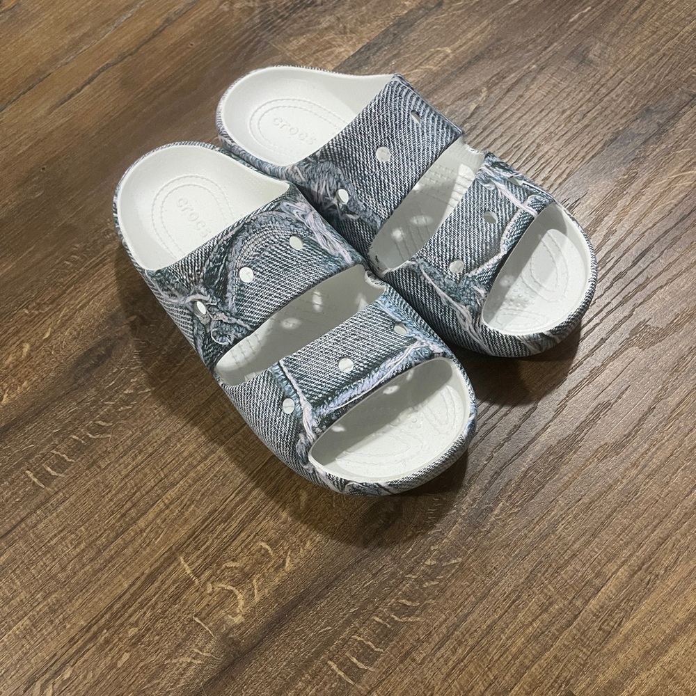 Crocs Denim Slide Sandals
